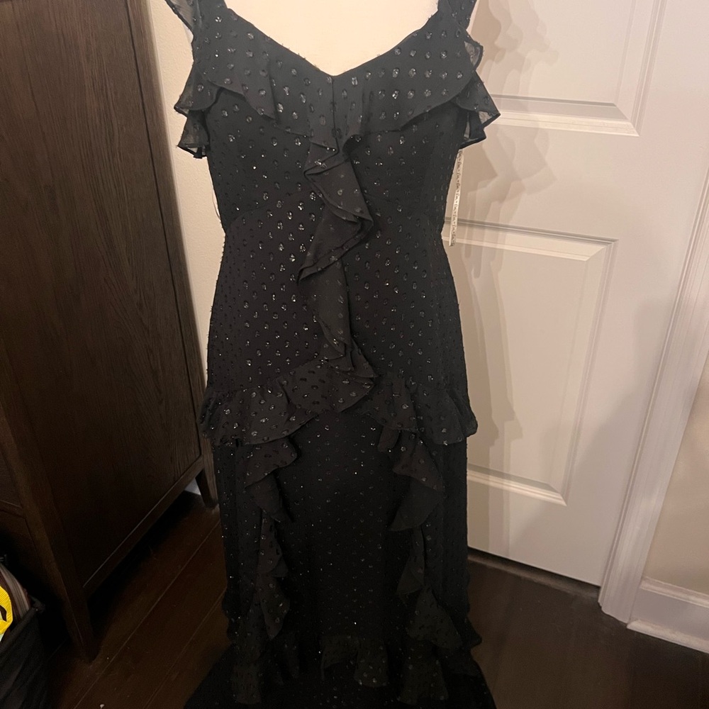 NWT size 10 Lilly Pulitzer Riland Maxi dress in onyx Moroccan metallic - Picture 3 of 5